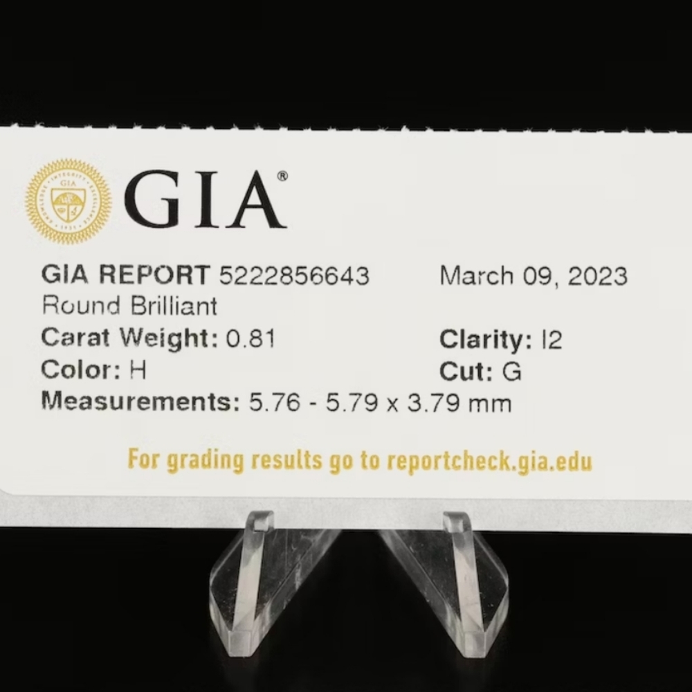 Platinum 1.54 CTW Diamond Stud Earrings with Online GIA Dossier and GIA eReport - Picture 8 of 9